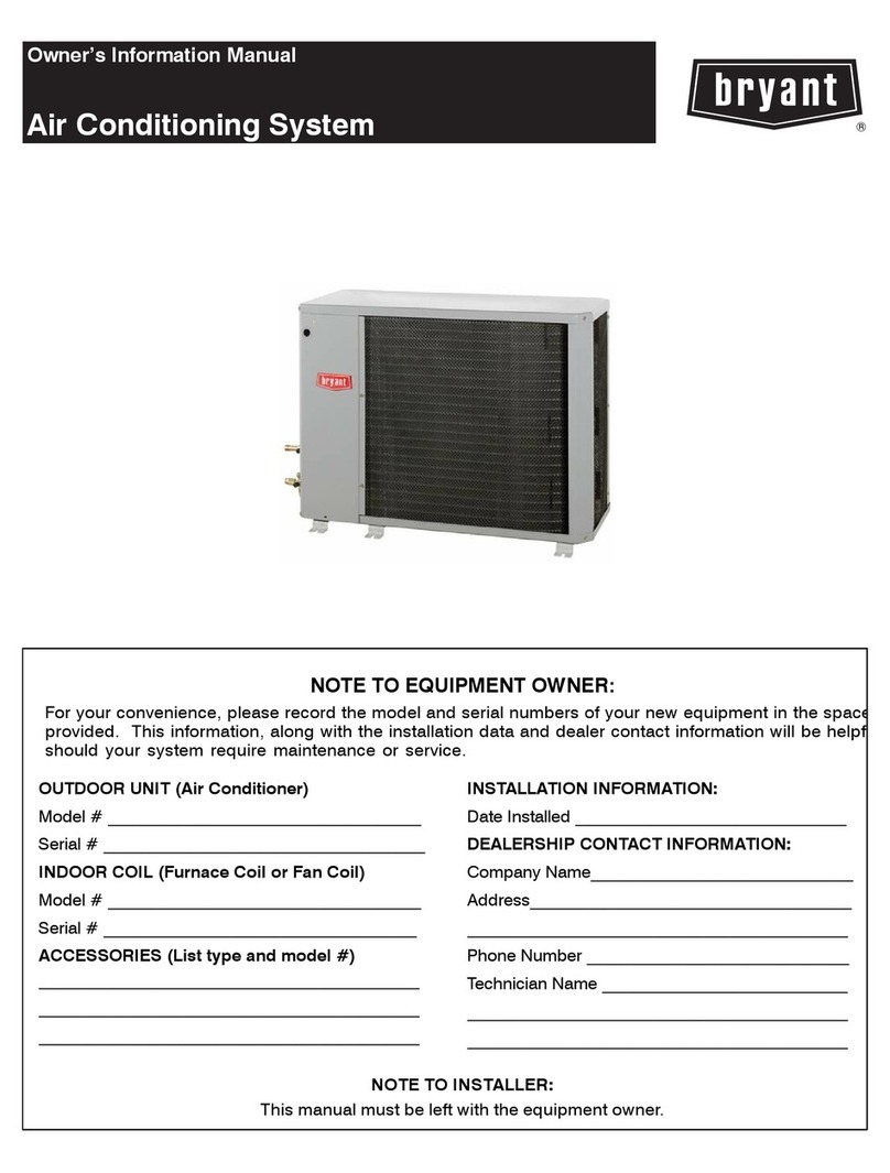 Bryant Air Conditioning System Instruction Manual Bryant Air Conditioning System Instruction Manual