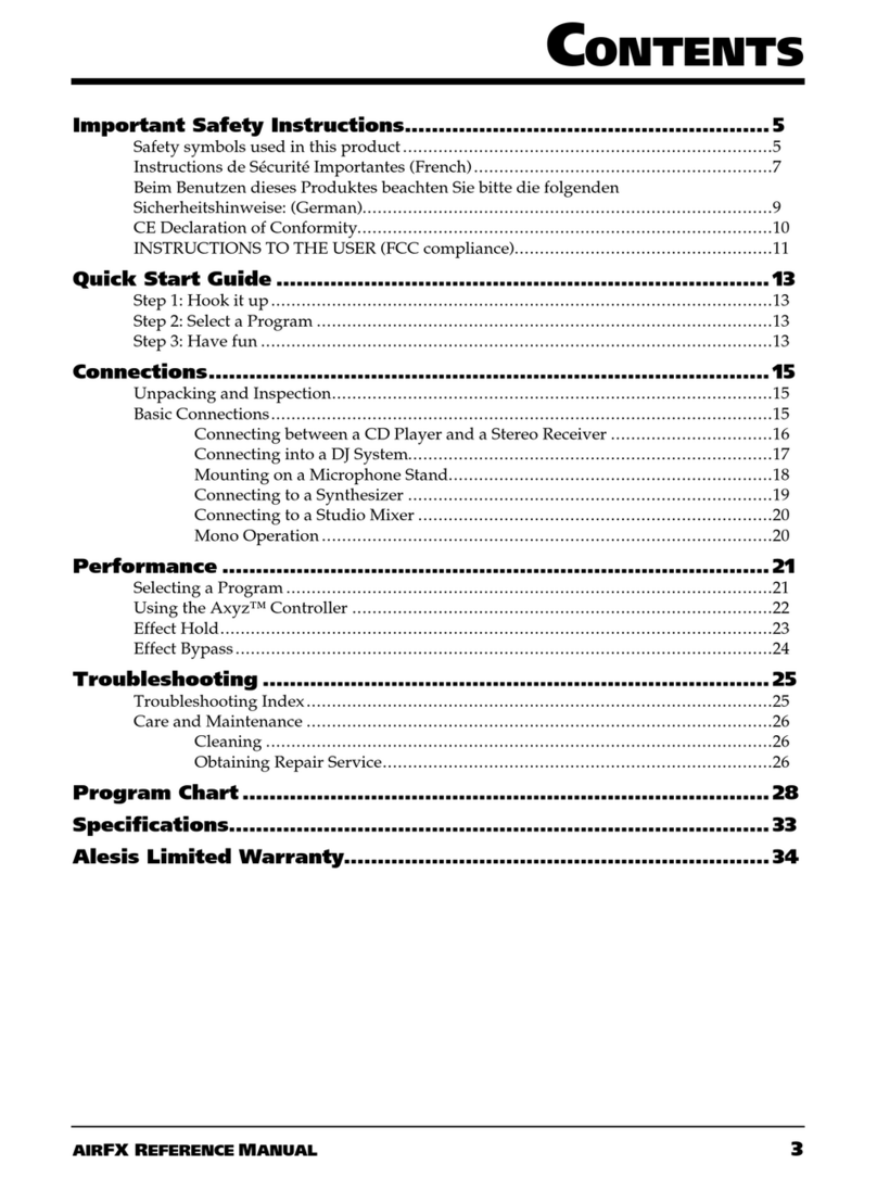 Alesis airFX Reference manual