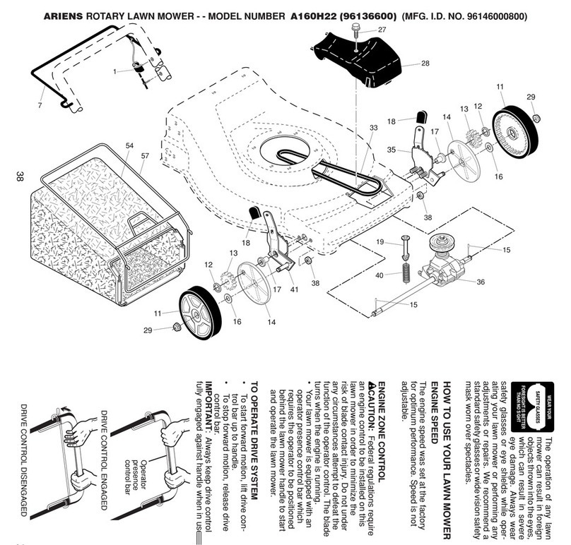 Ariens A160H22 (96146000) repair parts