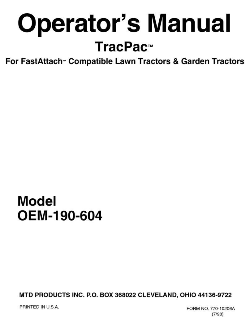 MTD OEM-190-604 Operator's manual