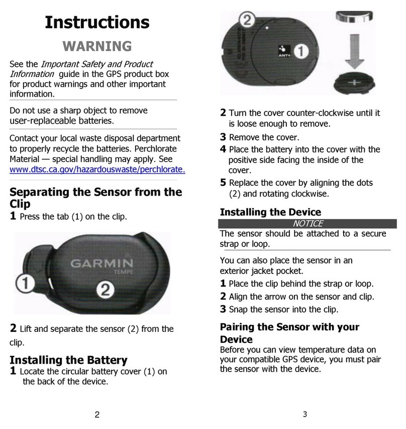 Garmin tempe User manual