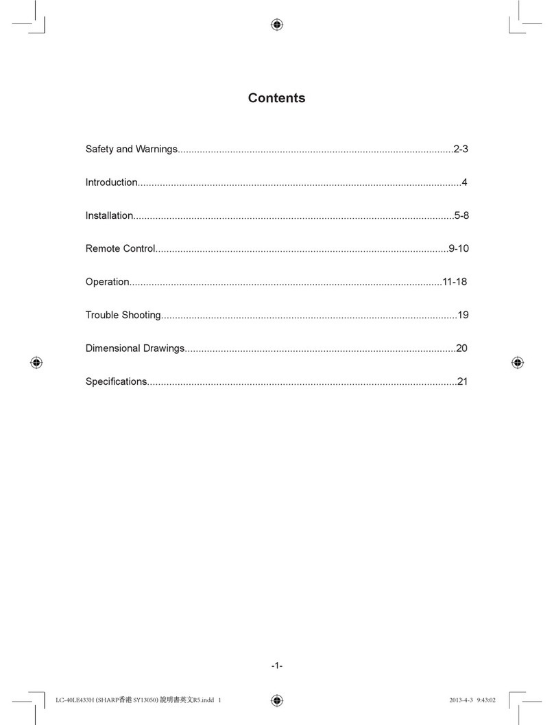 Sharp LC-40LE433H User manual