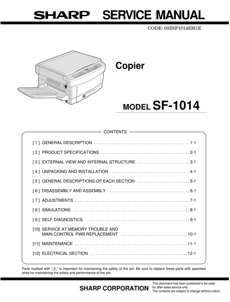 Sharp SF-1014 User manual Sharp SF-1014 User manual