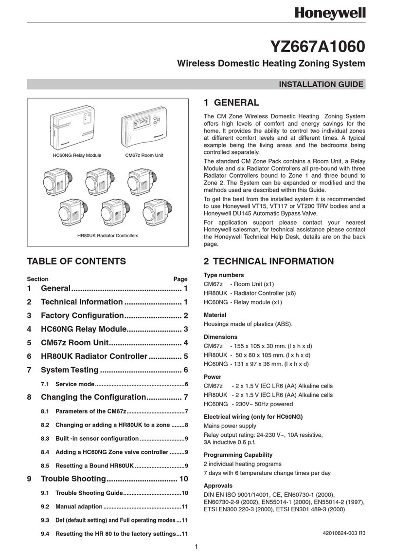 Honeywell YZ667A1060 User manual
