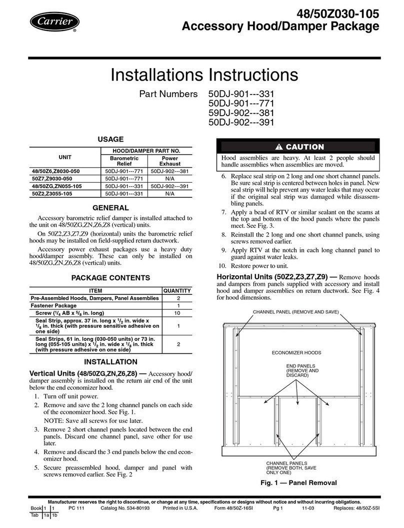 Carrier 50DJ-901---331 User manual