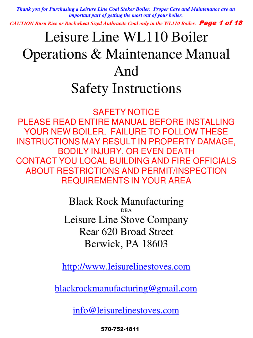 Leisure Line WL110 Operation & maintenance manual