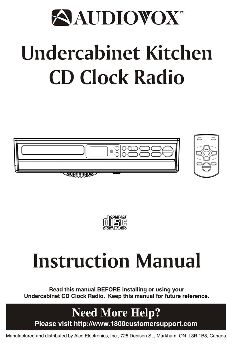 Audiovox KCD3180 instruction manual
