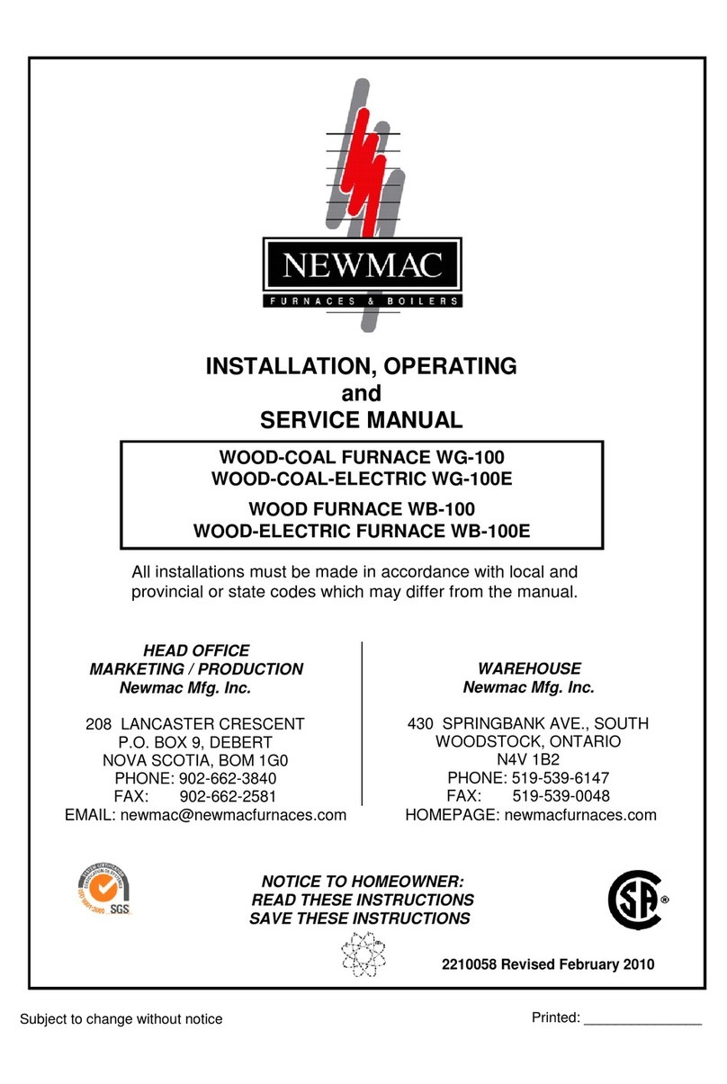 Newmac WG-100 Installation, operating and service manual Newmac WG-100 Installation, operating and service manual