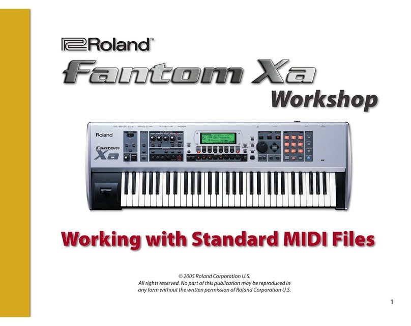 Roland Fantom-Xa Specification sheet