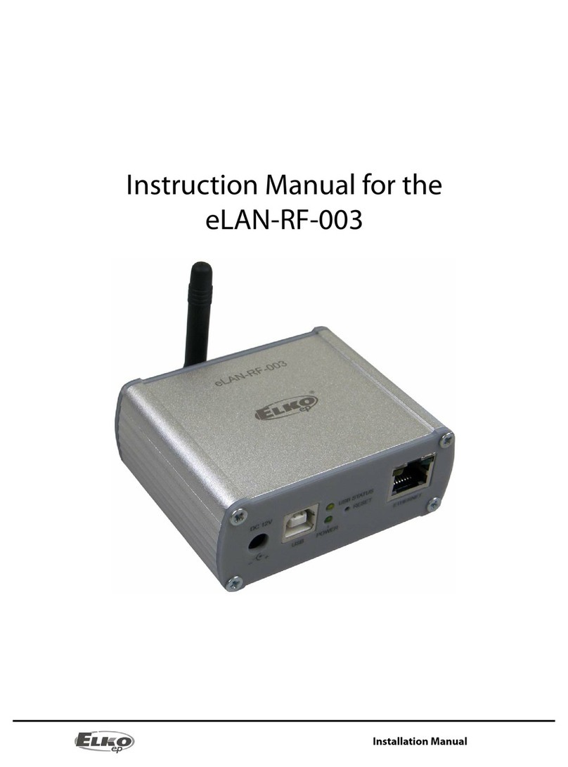 Elko eLAN-RF-003 User manual