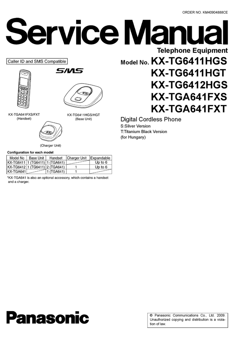 Panasonic KX-TG6411HGS Service manual