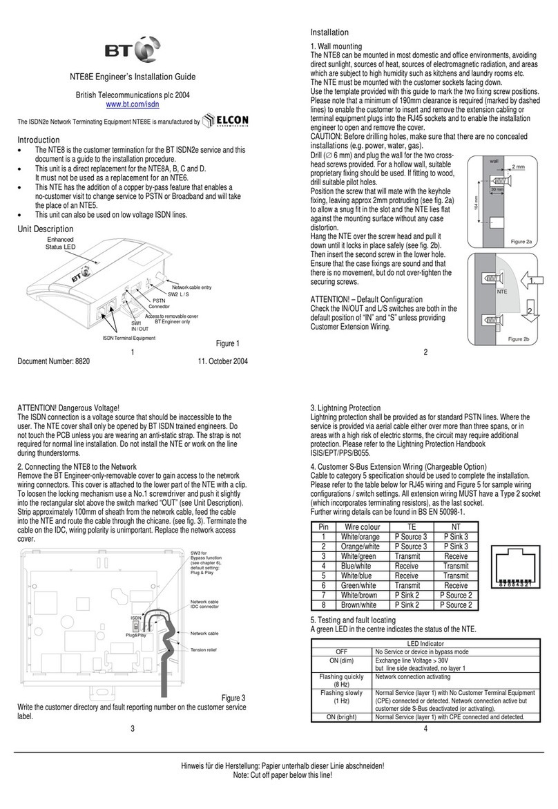 BT NTE8E User manual