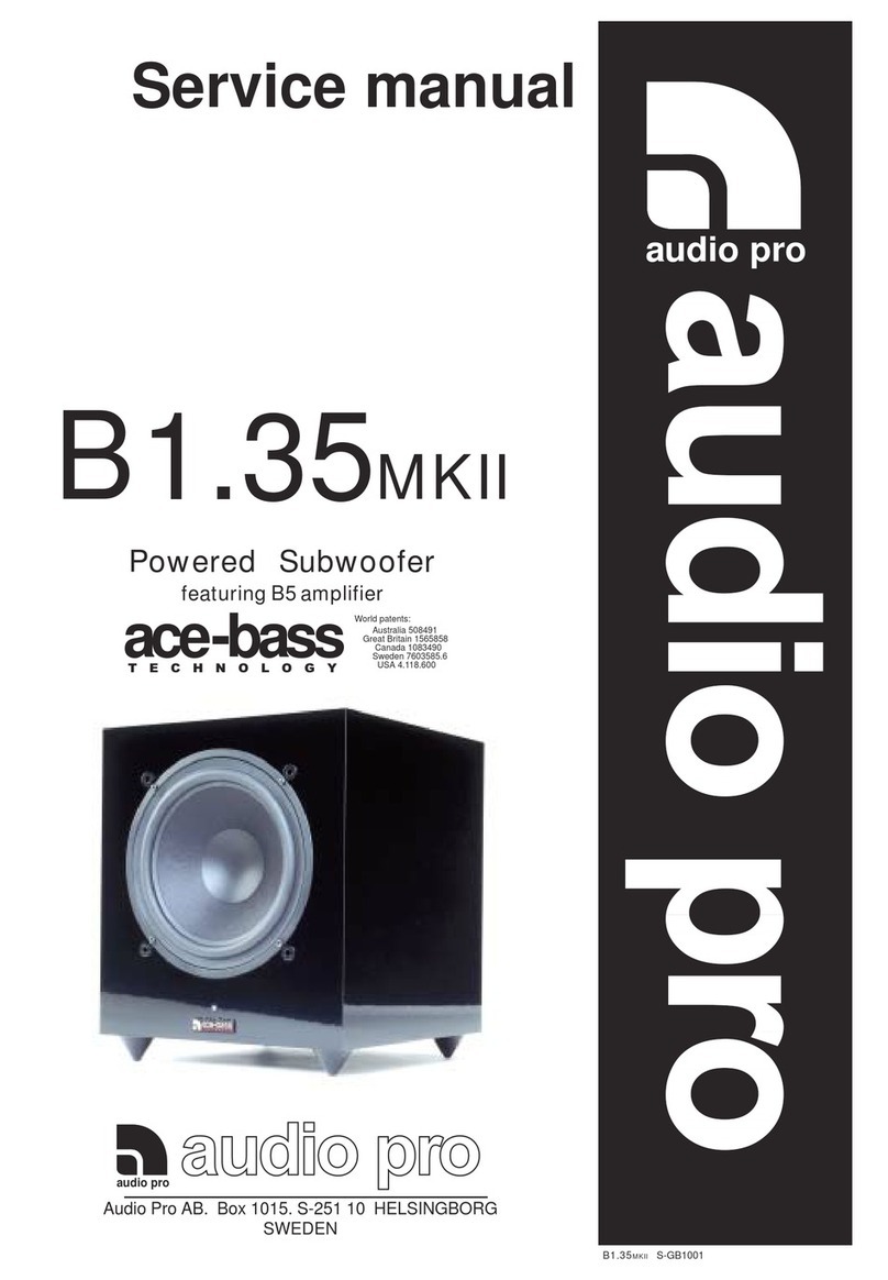 Audio Pro B1.35 MKII User manual Audio Pro B1.35 MKII User manual