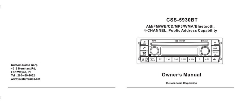 Custom Radio CSS-5930BT User manual
