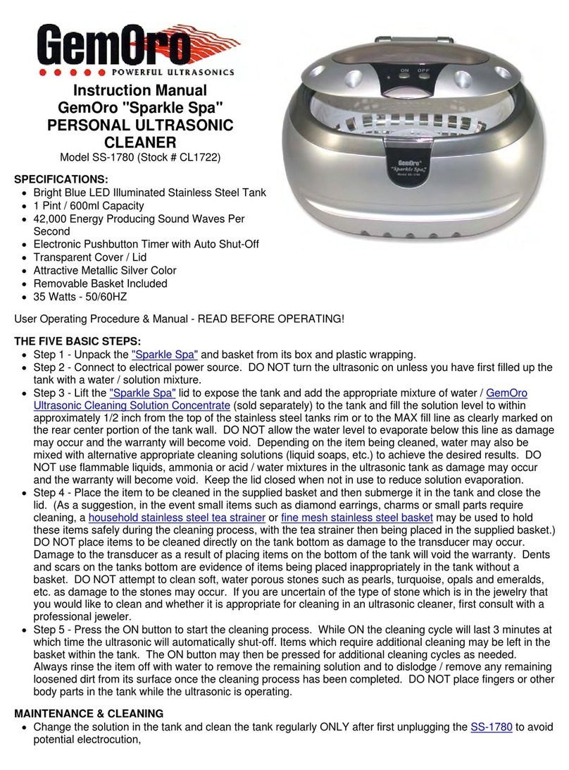 GemOro SS-1780 User manual
