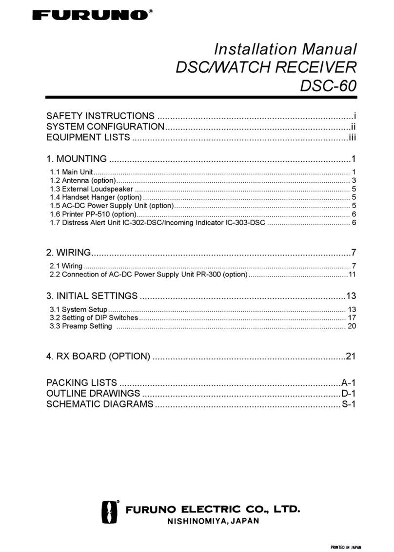 Furuno MF/HF DSC/Watch Receiver DSC-60 installation manual Furuno MF/HF DSC/Watch Receiver DSC-60 installation manual