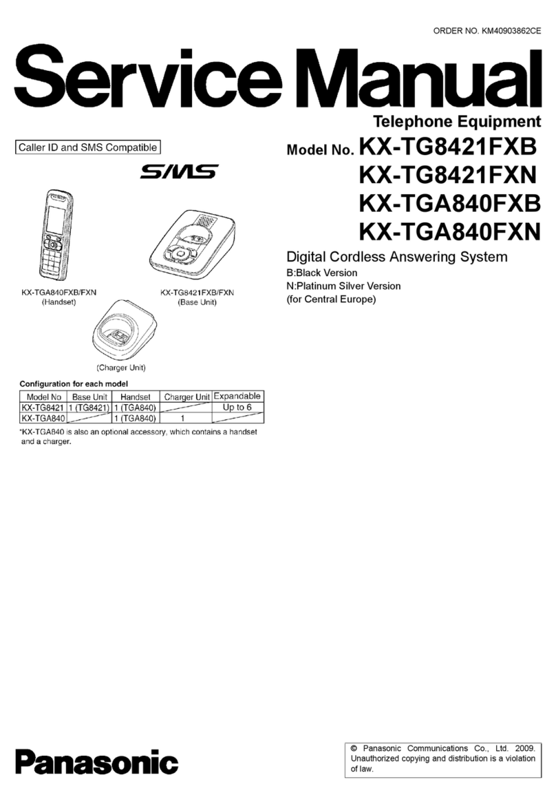 Panasonic KX-TG8421FXB Service manual