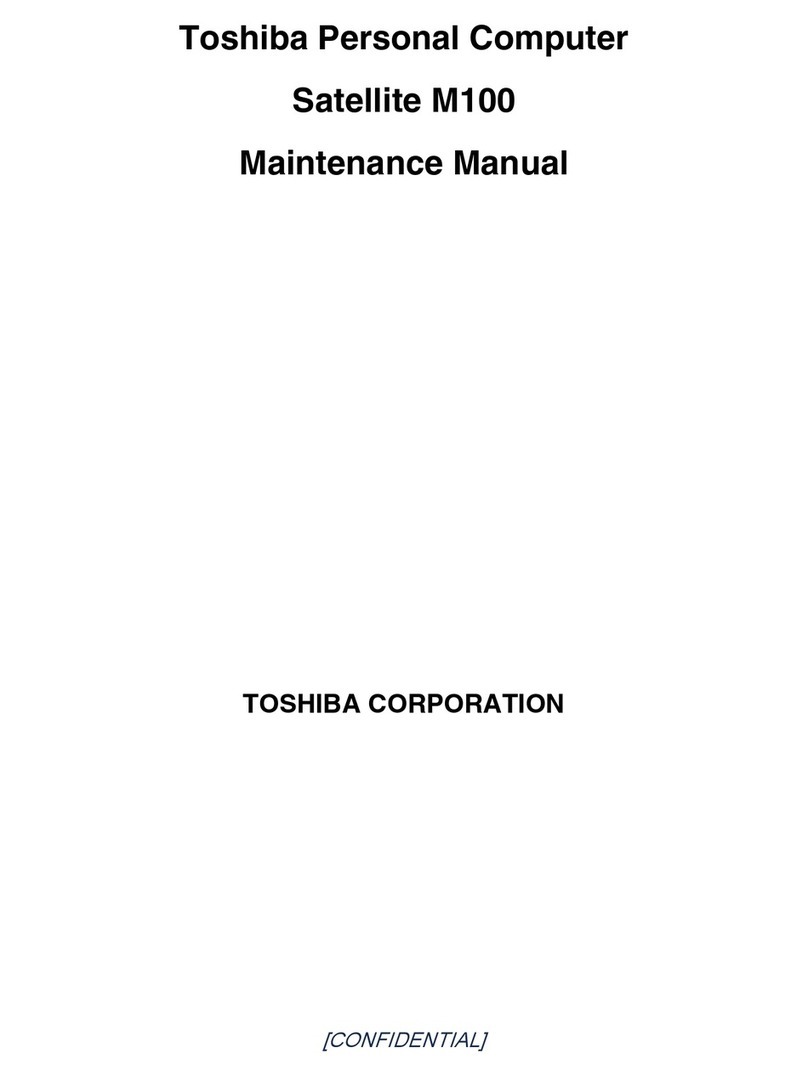 Toshiba Satellite M100 Series Maintenance manual