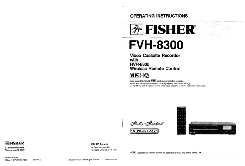 Fisher FVH-8300 User manual
