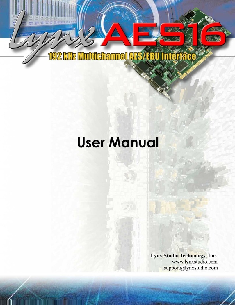 Lynx AES16 user manual