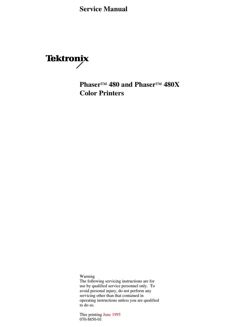 Tektronix Phaser 480 User manual