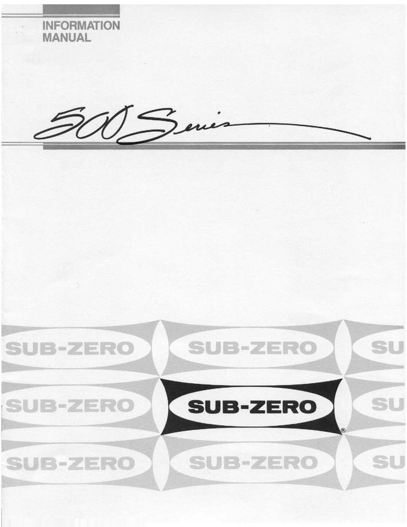 Sub-Zero 532 Quick setup guide