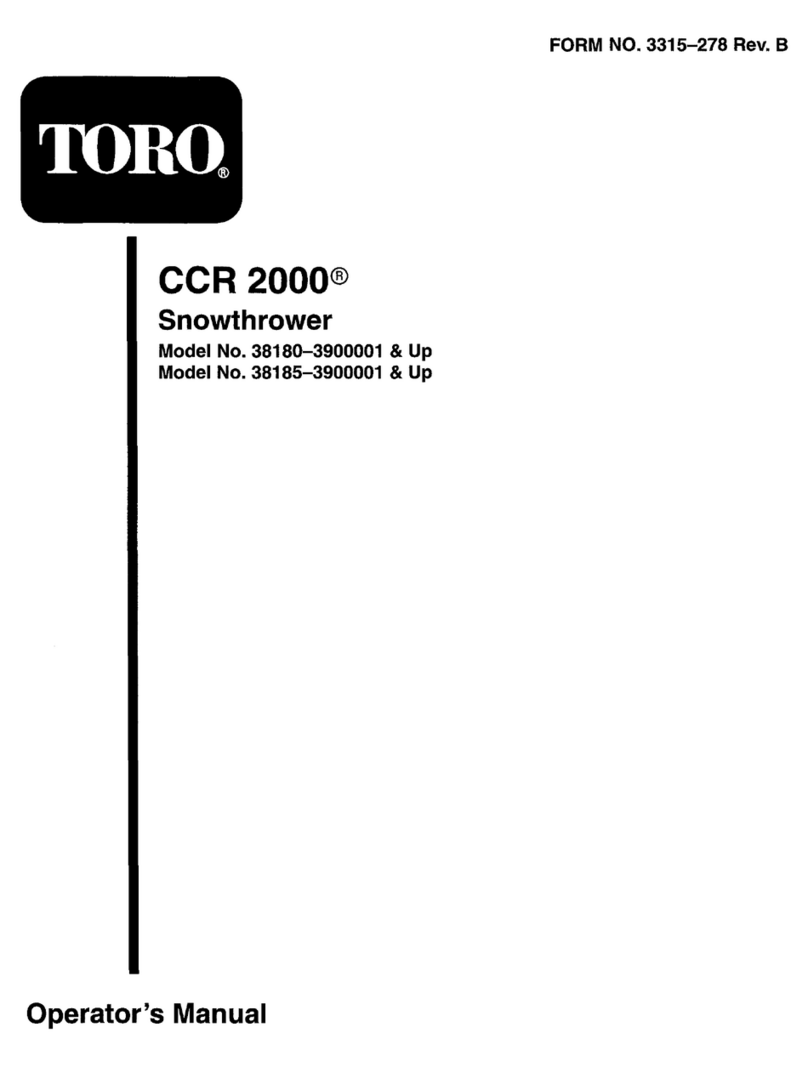 Toro CCR 2000 Operator's manual