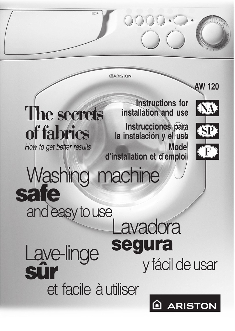 Ariston AW120 Instructions for  and use Instructions for installation and use