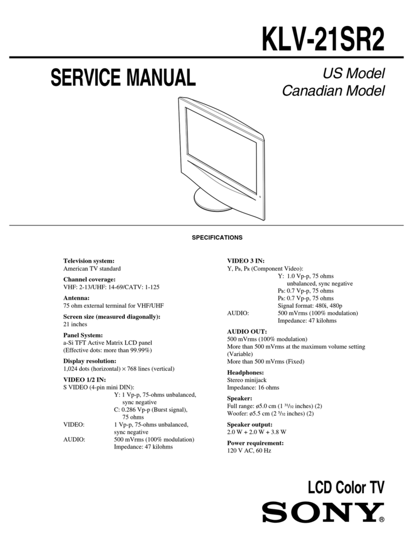 Sony WEGA KLV 21SR2 User manual