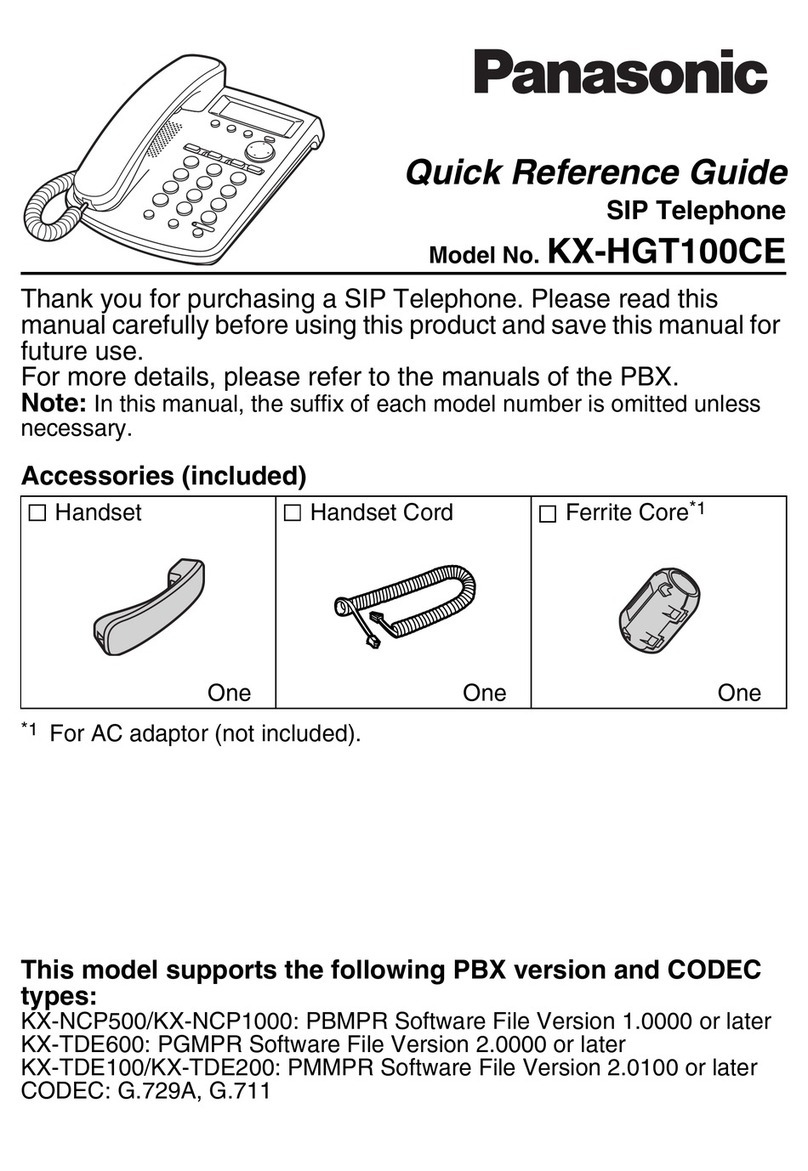 Panasonic KX-HGT100CE User manual