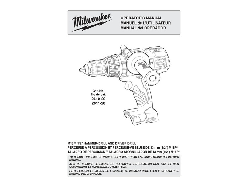 Milwaukee 2610-20 Operator's manual