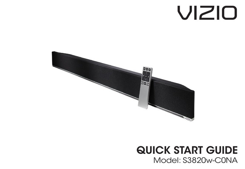 Vizio S3820w-C0NA quick start guide