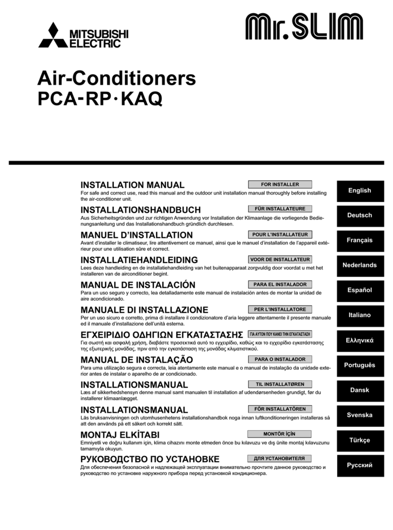 Mitsubishi Electric PCA-RP KAQ User manual