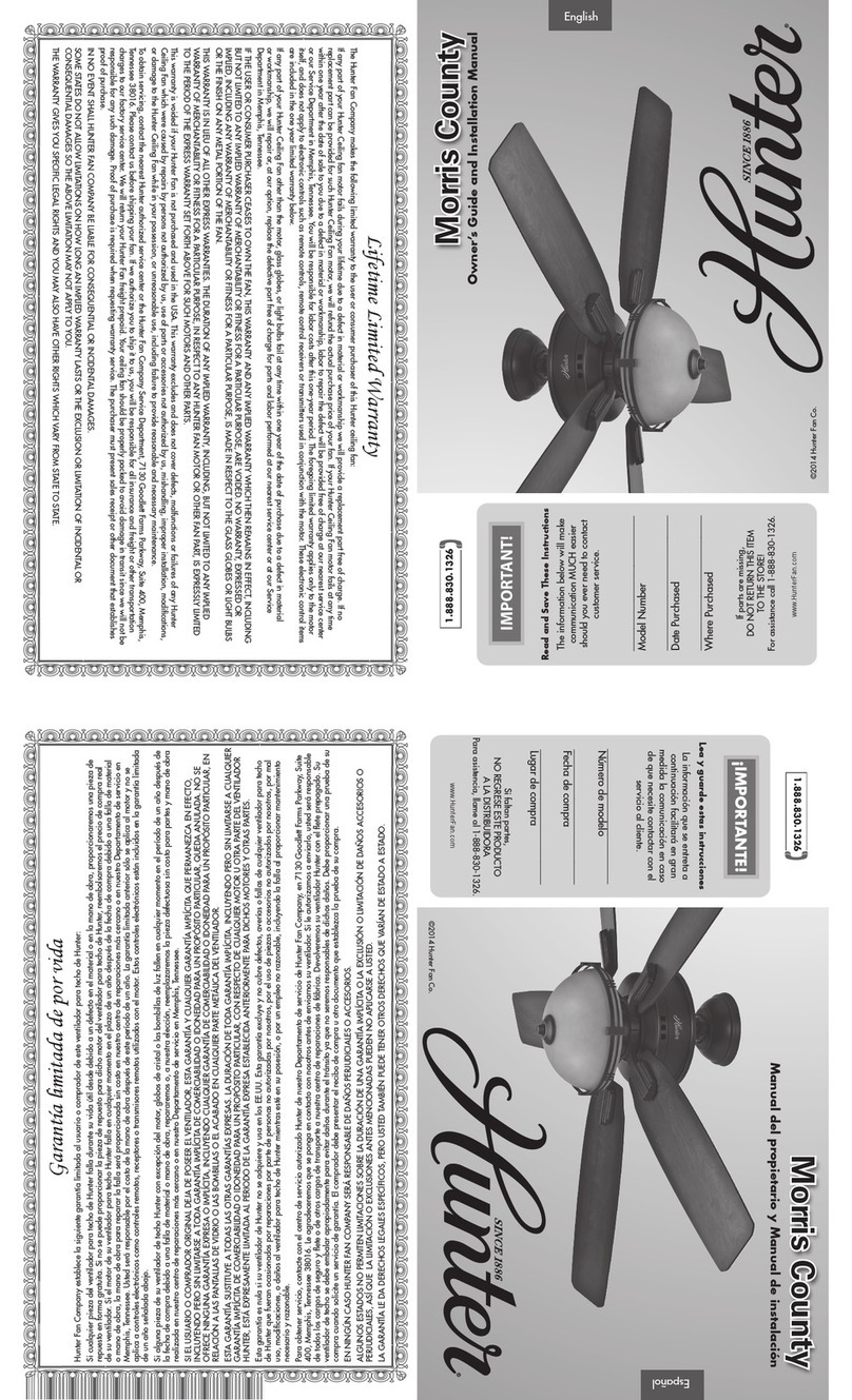 Hunter Morris County Instruction manual
