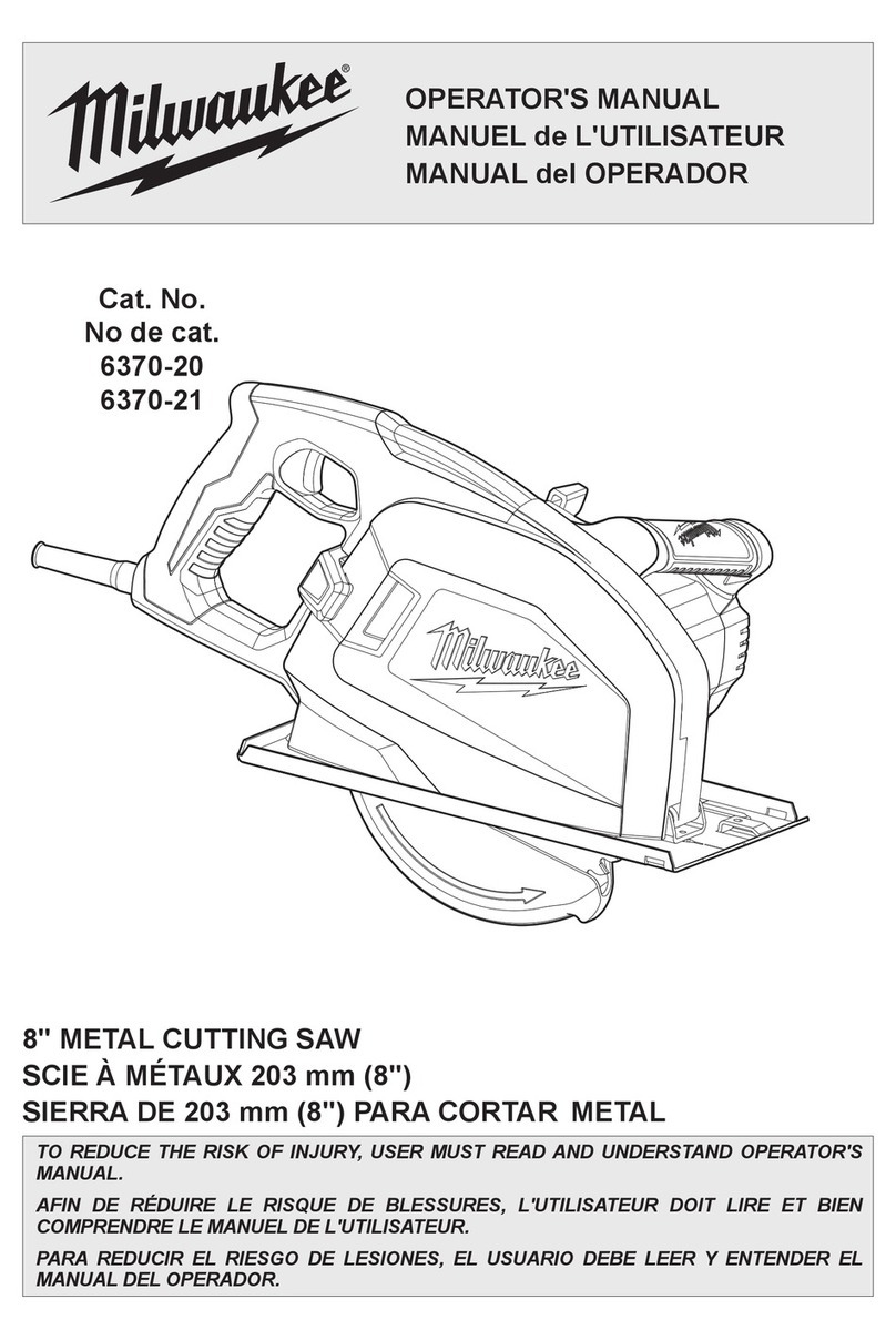 Milwaukee 6370-20 Operator's manual