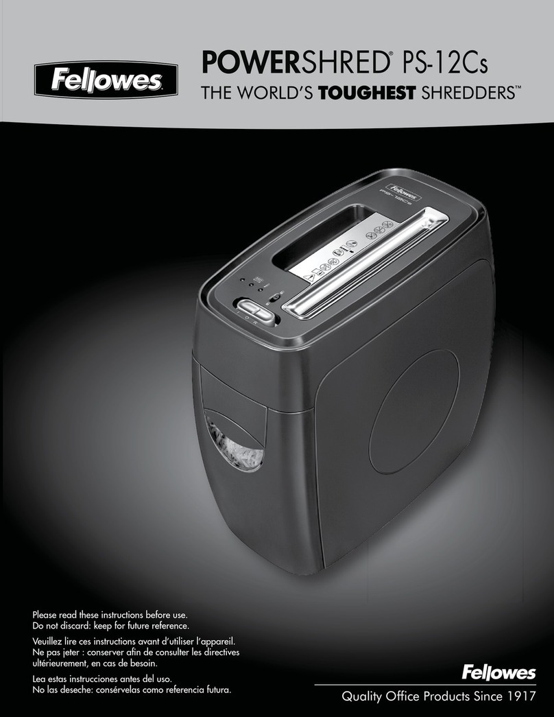 Fellowes POWERSHRED PS-12Cs instructions