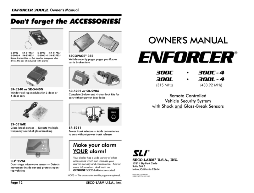 SECO-LARM 300C owner's manual