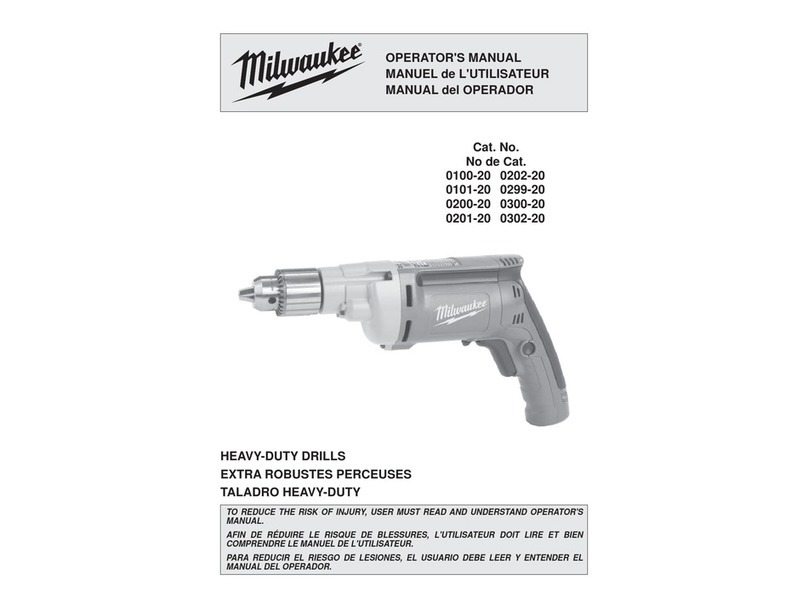 Milwaukee 0100-20 Operator's manual