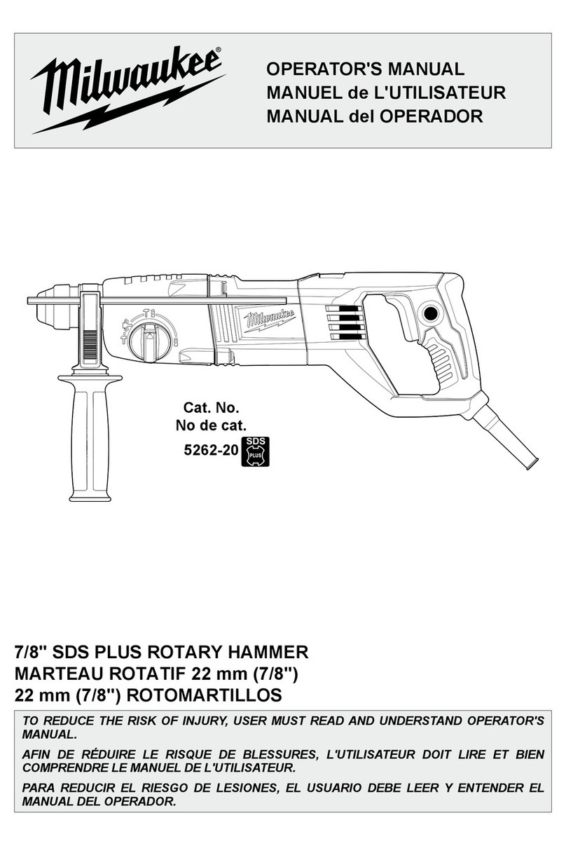Milwaukee 5262-20 Operator's manual