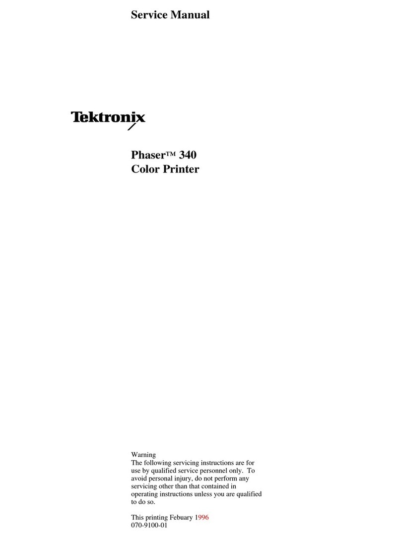 Tektronix Phaser 340 User manual