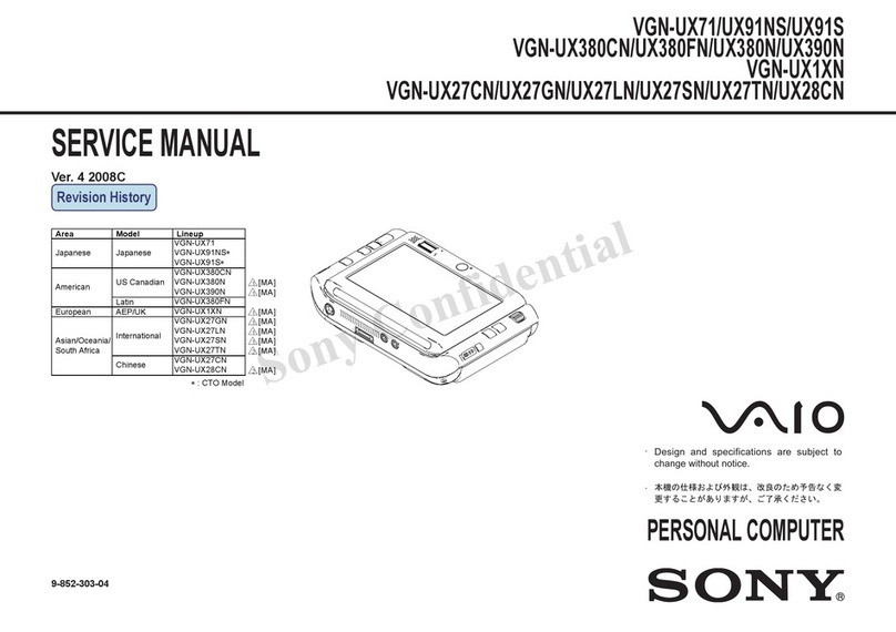 Sony Vaio VGN-UX71 User manual