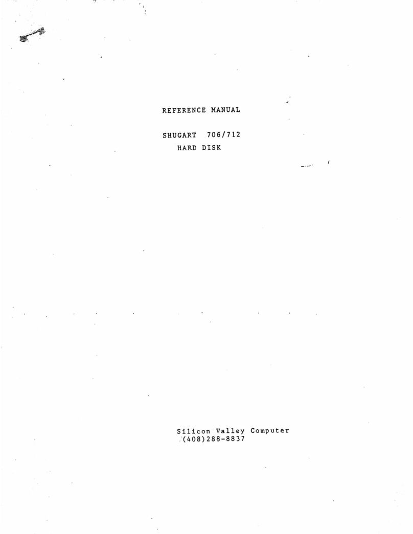 Silicon Valley Computer SHUGART 706 Reference manual Silicon Valley Computer SHUGART 706 Reference manual