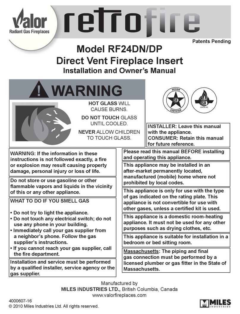 Valor RetroFire RF24DN Installation and owner's manual