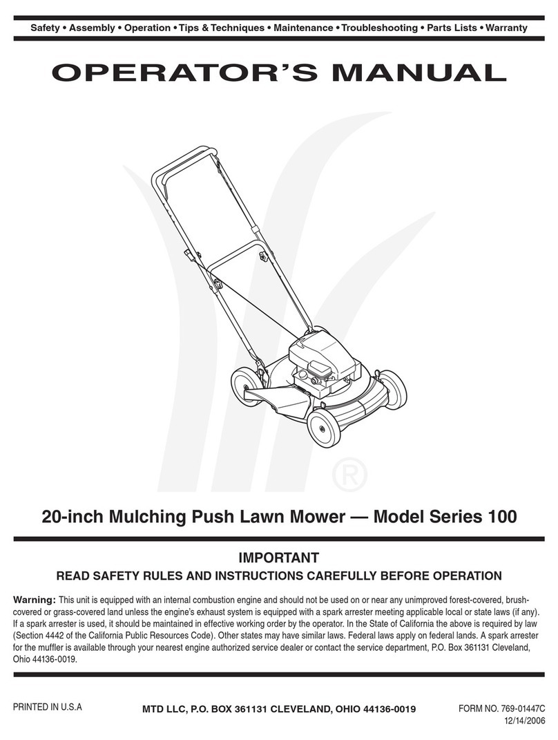 MTD Yard-Man Series 100 User manual
