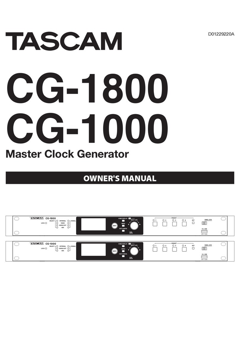 Tascam CG-1800 owner's manual