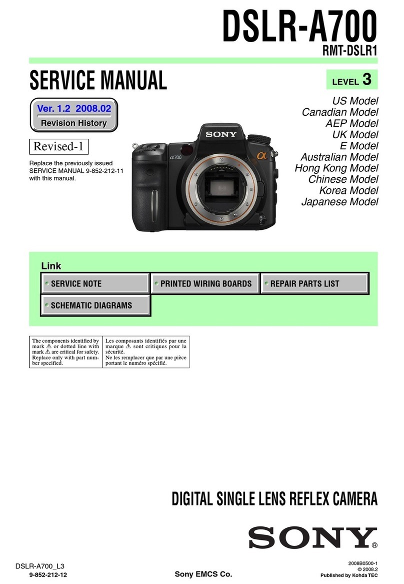 Sony DSLR-A700 Service manual