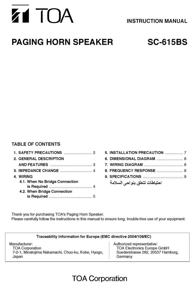 Toa SC-615BS User manual