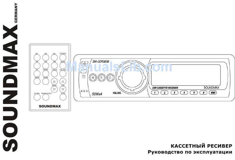 SoundMax SM-CCR3030 User manual SoundMax SM-CCR3030 User manual
