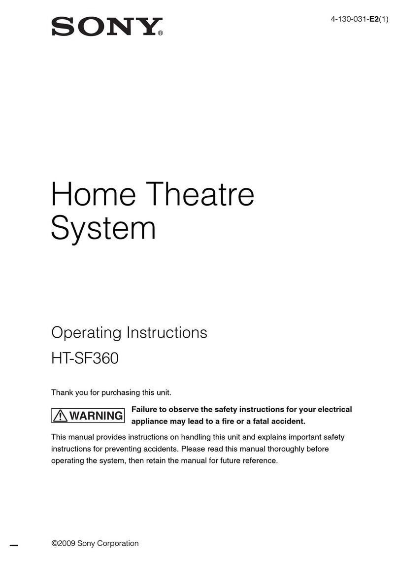 Sony HT-SF360 - Blu-ray Disc™ Matching Component Home Theater... operating instructions