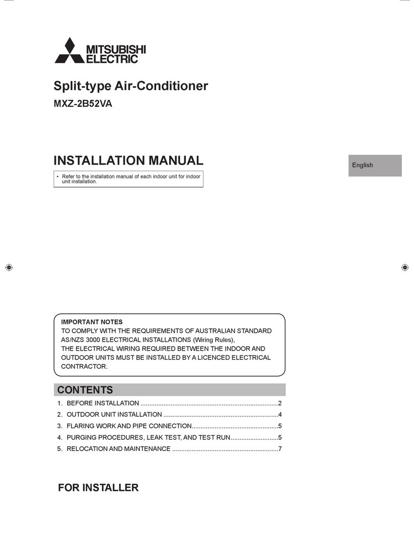 Mitsubishi Electric MXZ-2B52VA User manual